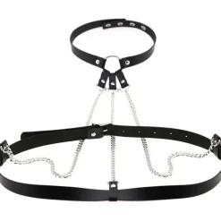 Gothic Collars Faux Leather Body Harness