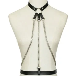 Gothic Collars Faux Leather Body Harness