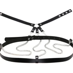 Gothic Collars Faux Leather Body Harness