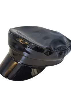 Euro Accessories Faux Leather Captains Breton Cap
