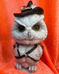 Nemesis Now Feathered Inventor Steampunk Owl Bobblehead