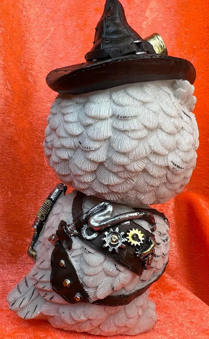 Nemesis Now Feathered Inventor Steampunk Owl Bobblehead