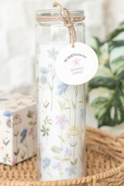 Something Different Floral Print Wildflower Tube Candle