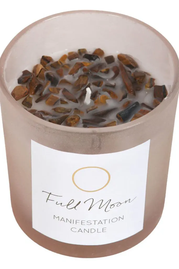 Something Different Full Moon Eucalyptus Manifestation Crystal Chip Candle