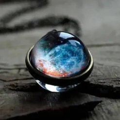 Gothic and Steampunk Jewellery Galaxy Sphere Pendant