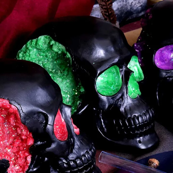 Nemesis Now Geode Skull Green