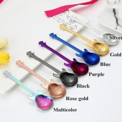 Gothic Accessories Gold Guitar Teaspoon
