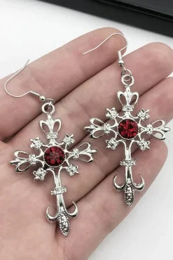 Gothic and Steampunk Jewellery Gothic Cross Earrings
