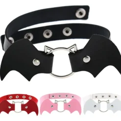 Gothic Collars Gothic O Ring Bat Collar