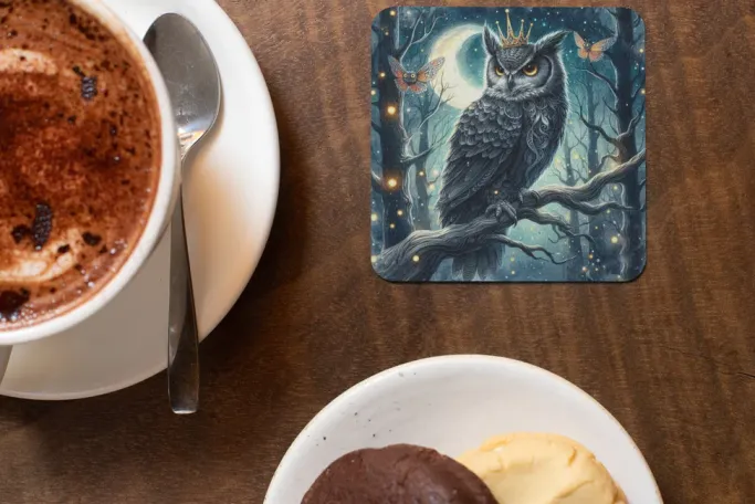 Oakhart Industries Gothic Owl Coaster Set