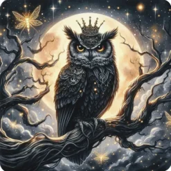 Oakhart Industries Gothic Owl Coaster Set