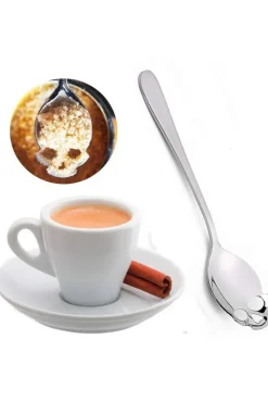 Gothic Accessories Gothic Skull Sugar Spoon Silver
