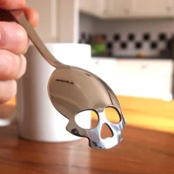 Gothic Accessories Gothic Skull Sugar Spoon Silver