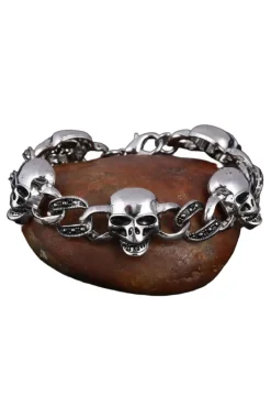 Gothic and Steampunk Jewellery Gothic Skulls Bracelet