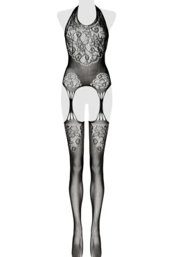 Grey Velvet Bodystocking