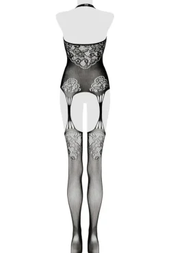 Grey Velvet Bodystocking