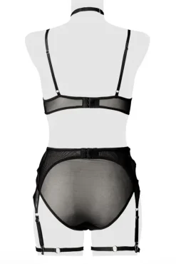 Grey Velvet Bra Set