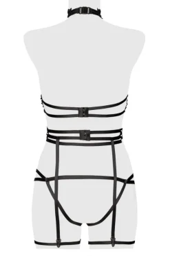 Grey Velvet Erotic Lace Lingerie Set