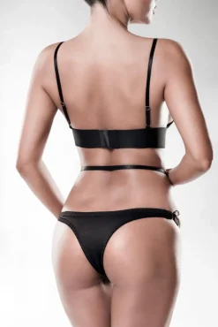 Grey Velvet Erotic Lingerie Set