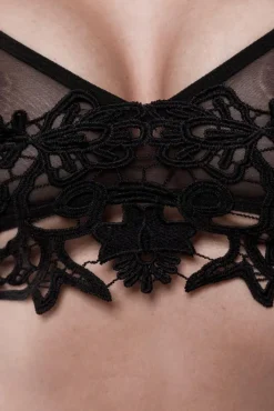 Grey Velvet Erotic Lingerie Set