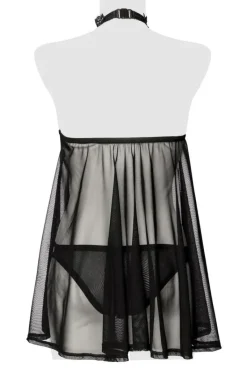 Grey Velvet Erotic Negligee