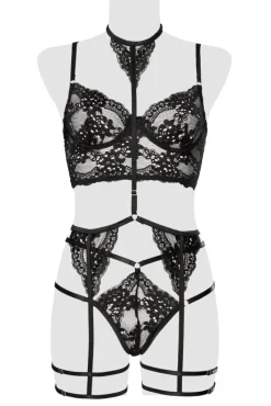 Grey Velvet Erotik Set