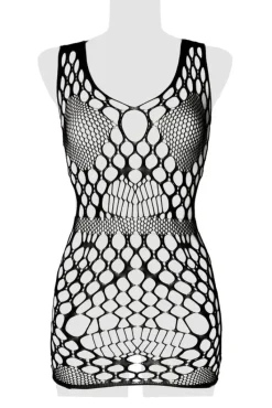 Grey Velvet Fine Mesh Dress