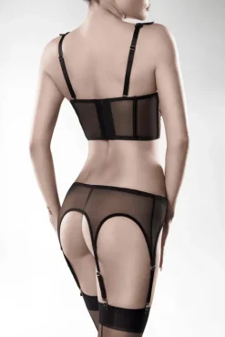 Grey Velvet Lingerie Set