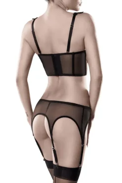 Grey Velvet Lingerie Set