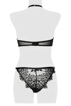 Grey Velvet Lingerie Set