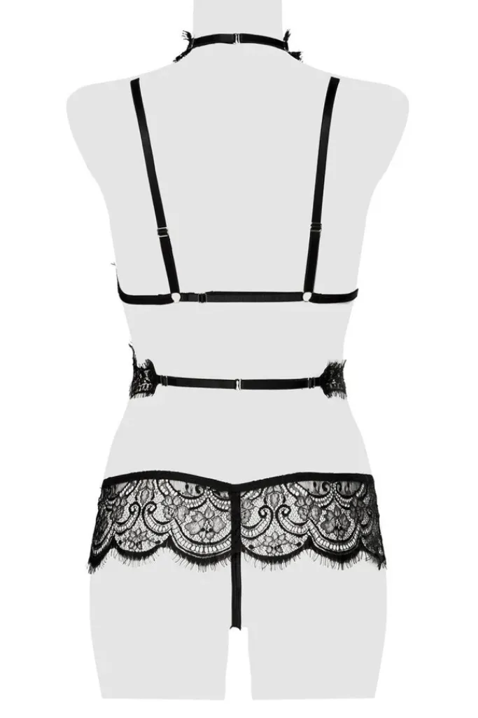 Grey Velvet Lingerie Set 2