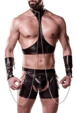 Grey Velvet Mens Erotic Set 8