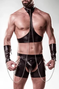 Grey Velvet Mens Erotic Set 8