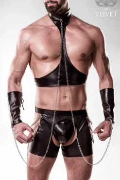 Grey Velvet Mens Erotic Set 8