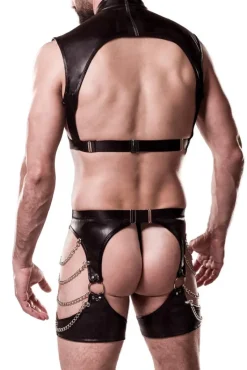 Grey Velvet Mens Erotic Set