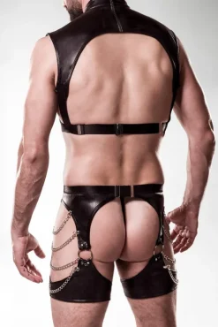 Grey Velvet Mens Erotic Set