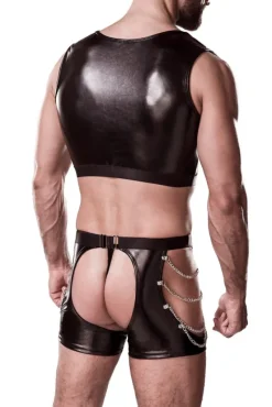 Grey Velvet Mens Erotic Set