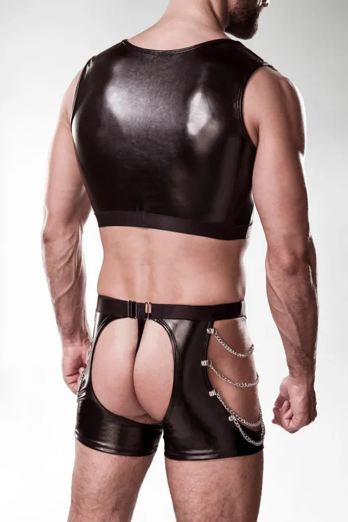 Grey Velvet Mens Erotic Set