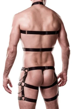 Grey Velvet Mens Erotic Set