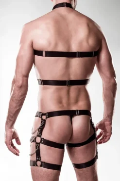 Grey Velvet Mens Erotic Set