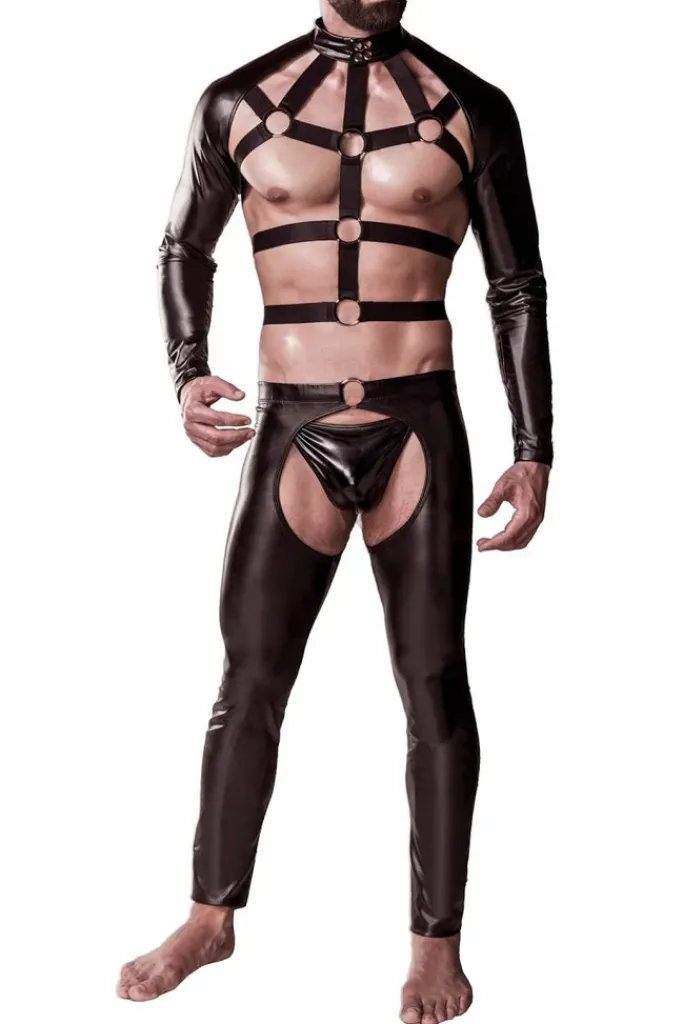 Grey Velvet Mens Erotic Set