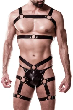 Grey Velvet Mens Harness Set 2