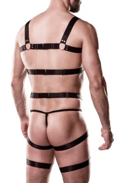 Grey Velvet Mens Harness Set 2