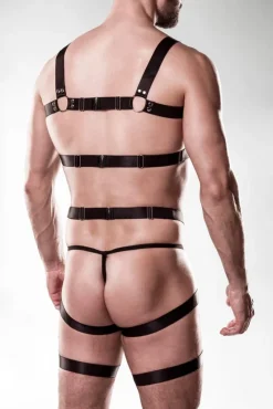 Grey Velvet Mens Harness Set 2