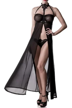 Grey Velvet Negligee