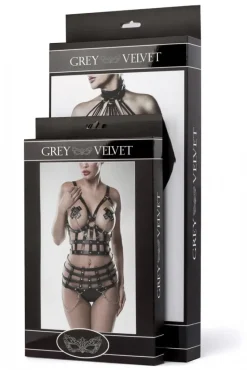 Grey Velvet Negligee