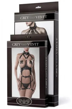 Grey Velvet Negligee