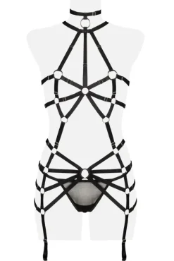 Grey Velvet 2-Piece Harness Set