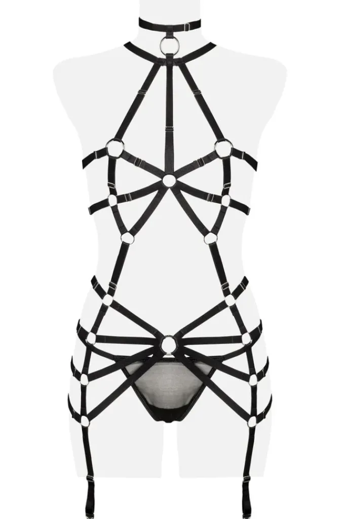 Grey Velvet 2-Piece Harness Set