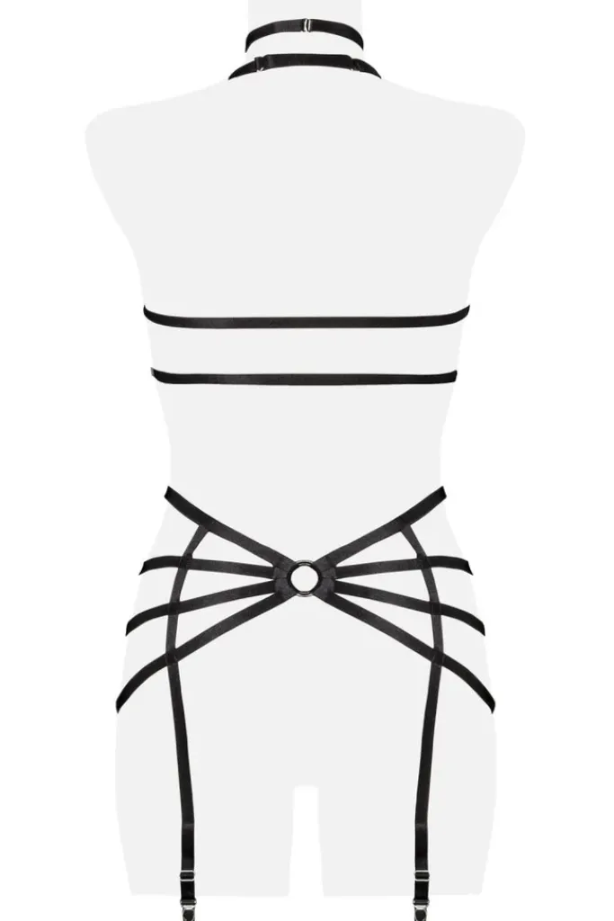 Grey Velvet 2-Piece Harness Set